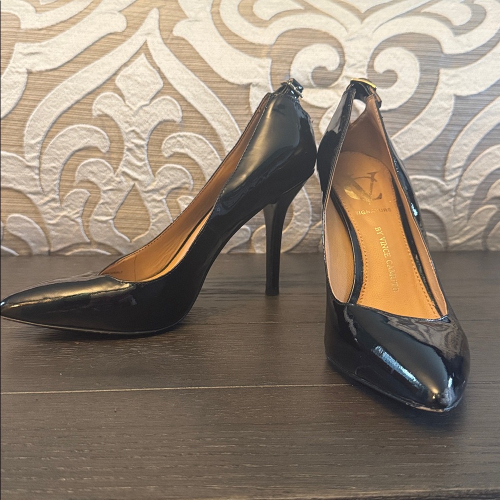 Vince Camuto - Black Patent Leather Pointed-Toe Pump